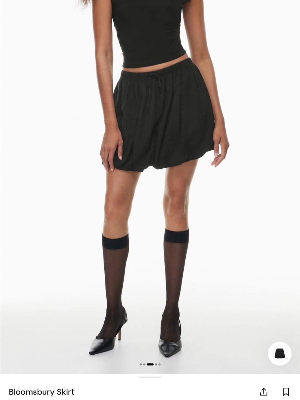 Wilfred Black Bubble Mini Skirt